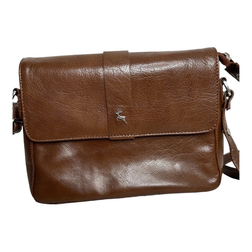 Ashwood Brown Leather Crossbody Shoulder Bag